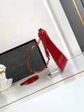 Patent leather underarm bag