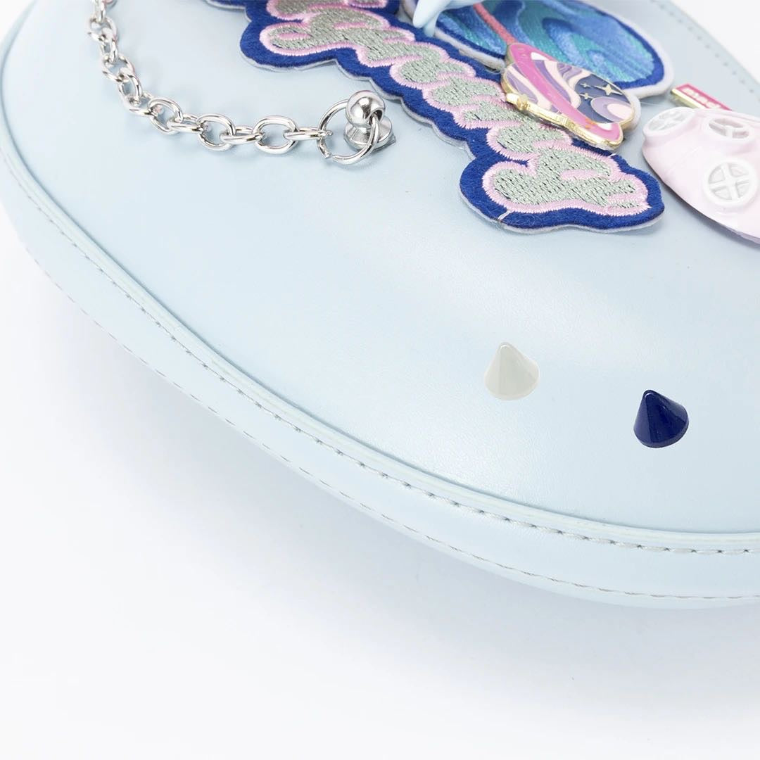 Milk Blue Puff designer original handbag