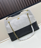 25A Handcrafted Collection Suede and Leather Tote Bag