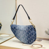 Grained Calfskin Saddle Bag