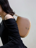 Voltaire Small Leather-Trimmed Straw Shoulder Bag