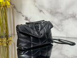 Loulou Puffer mini double chain bag