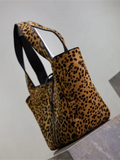 leopard print Bea shopping bag