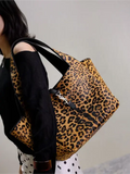 leopard print Bea shopping bag