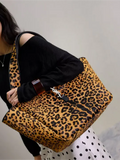 leopard print Bea shopping bag