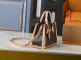 monogram color-blocked lock handbag series