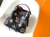 Black monogram bucket bag series