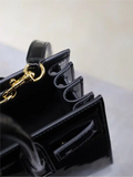 Saint Laurent Sac De Jour black patent leather handbag