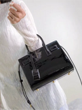 Saint Laurent Sac De Jour black patent leather handbag