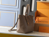 Light brown leather tote bag series