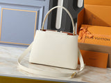 White leather V-logo handbag series