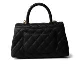Black Caviar Quilted Mini Coco Handle light GoldHardware