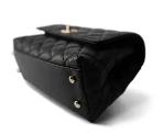 Black Caviar Quilted Mini Coco Handle light GoldHardware