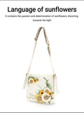 Language of sunflowers designer original shoulder bag